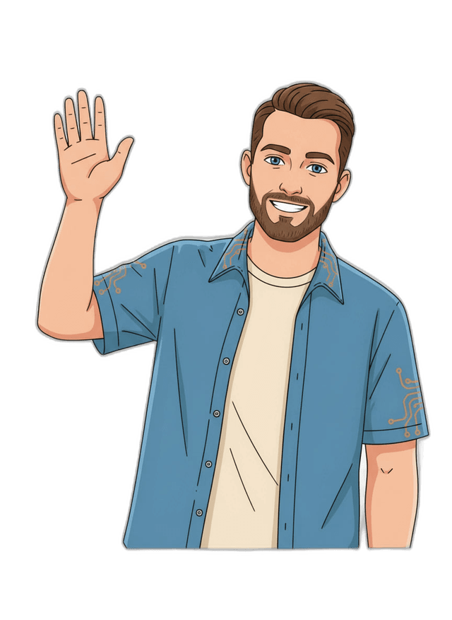 Waving mascot